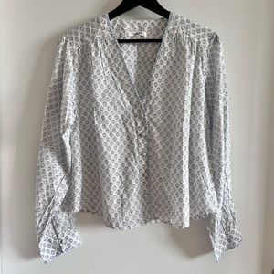 Bohemian Pattern Blouse with Embroidery